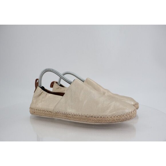 Gentle Souls Lizzy -Line Sporty Flats Women's Size 9.5 Gold Leather Espadrilles - Picture 1 of 11